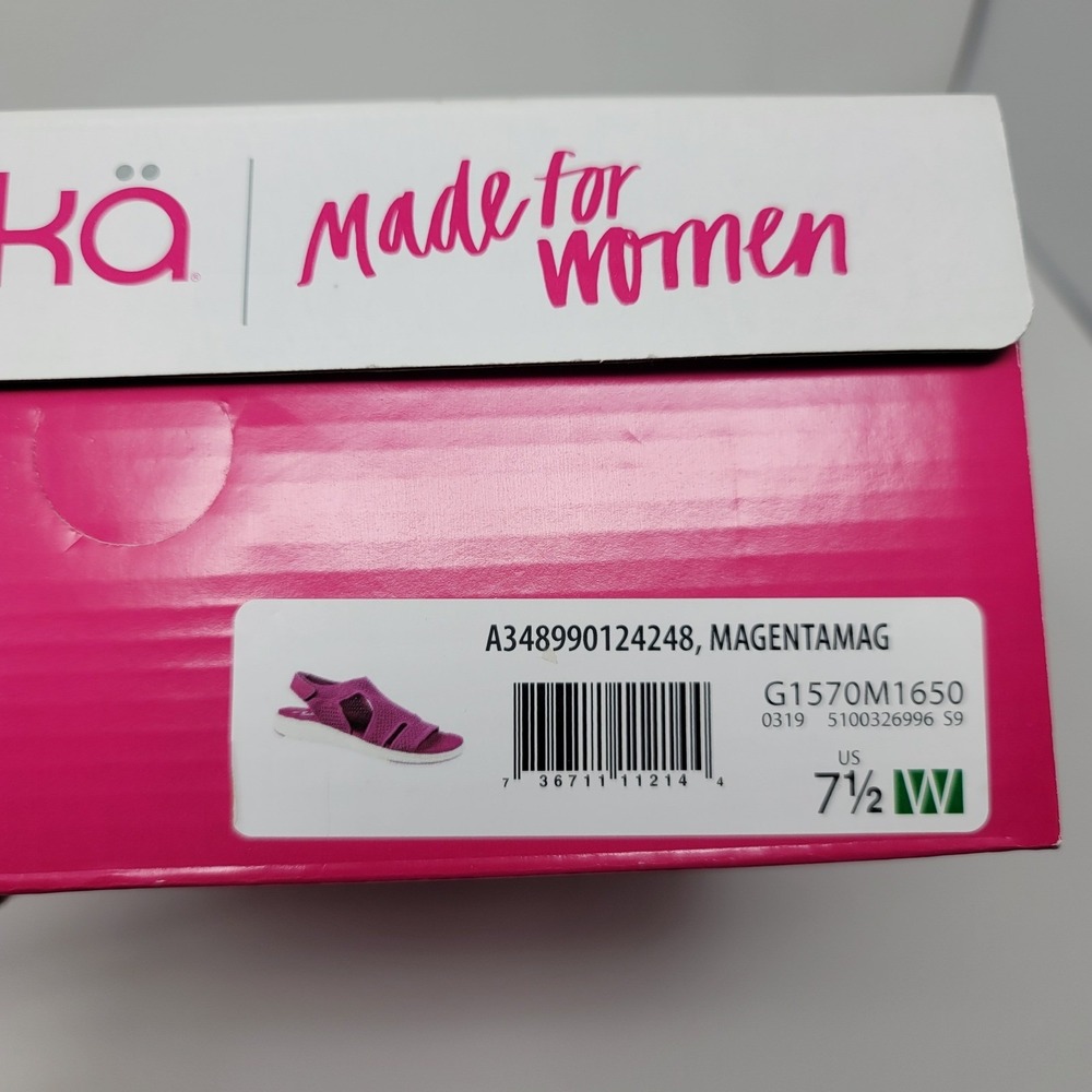 Ryka Women's Stretch Knit Sport Slingback Sandals Micha Magenta Sz 7.5W - Picture 9 of 9